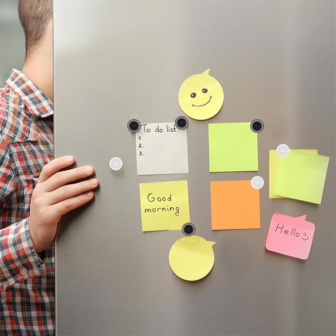 Stainless Iron Magnetic Display Board - Frameless Metal Magnet Boards with 20 Pcs Magnet Memo Strips for Office, Home, School