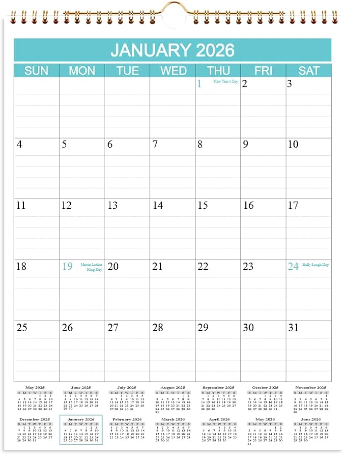 Calendar 2026-2027 - Wall Calendar Runs from Jan 2026 to Jun 2027-18 Monthly Calendar with Thick Paper for Planning and Organizing for Home or Office, Calender Planner, 8.5 x 11 In 2026 27 Calendars