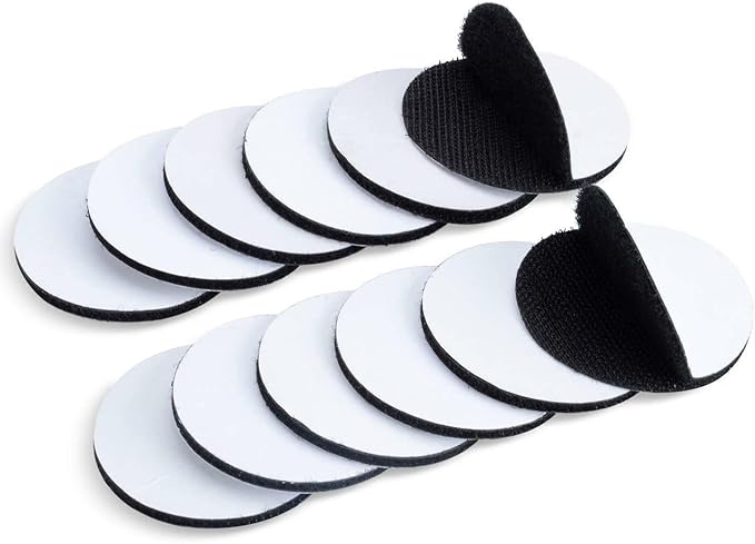 US 20-40 Pack Black Round Self Adhesive Tape Double Sided Sticky Carpet Gripper (2.36 Inch, 40)