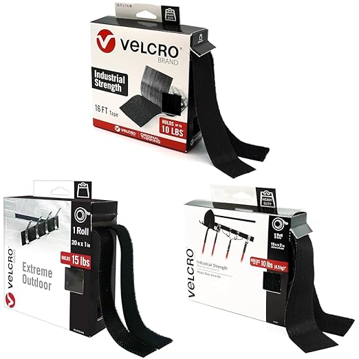 VELCRO Brand Heavy Duty Tape | 16 Foot Roll & Extreme Outdoor Mounting Tape & Heavy Duty Tape with Adhesive