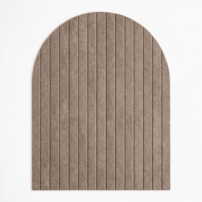 Orelle Fluted Arch Felt Bulletin Board (Mocha, 23 x 31)