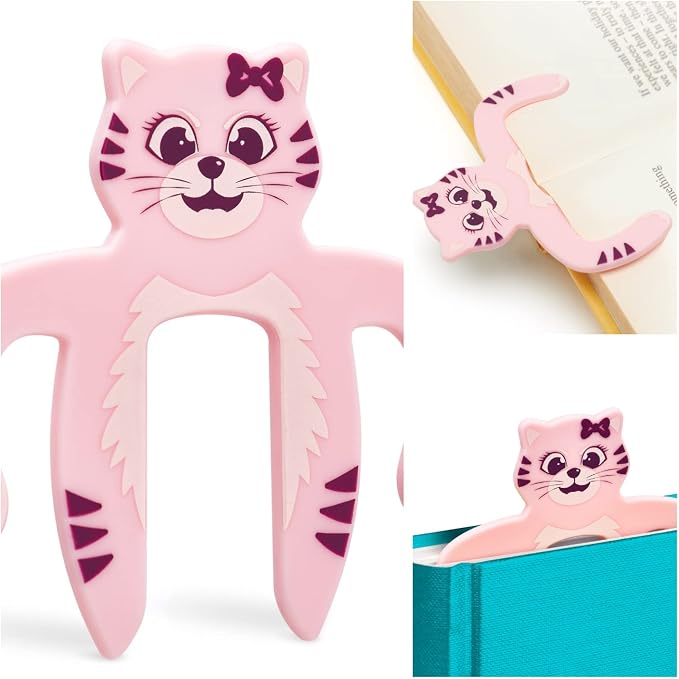 Page Pals Bookmark Bookholder | Page Holder | Music Holder Clip | Music Paper Holder | Magazine, Cookbook | Reading in Bed at Home | Office, Desk, Kitchen Use | Novelty Reading Gift Idea