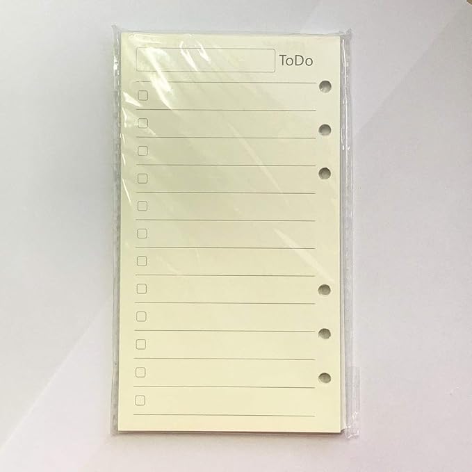 Spiral Notebook Refill,A6 6 Ring Binder Refill,Loose Leaf Paper for Filofax,100gsm Thicker Paper-Harphia (A6 3.74 x 6.77'',to do List)