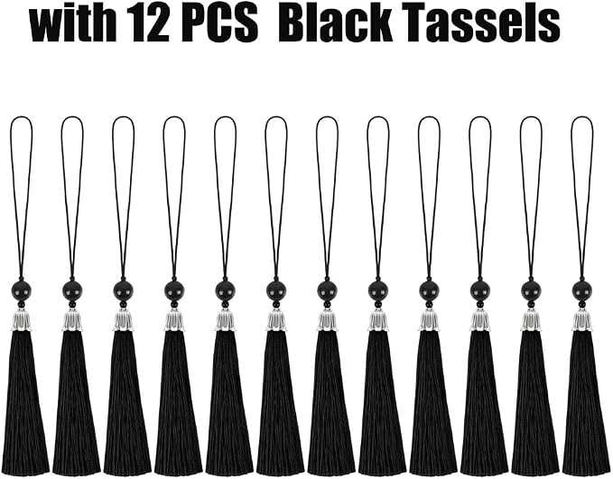Book Club Ideas Hosting, Book Themed Party Favor Decor, 12 PCS Reading List Bookmarks with 12 PCS Black Tassels, Bookish Item Gifts, Library Card Book Mark, Book Club Gifts
