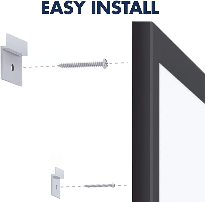Quartet Dry Erase White Board 96"W x 48"H Non-Magnetic Whiteboard, Total Erase, Black Aluminum Frame (S538B)