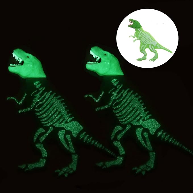 3D Cartoon Animal Book Marks，Funny Cute Pretty Unique Bookmark for Kids, Boys, Girls, Students and Reading Lovers (2 Pack Luminous Dinosaur)
