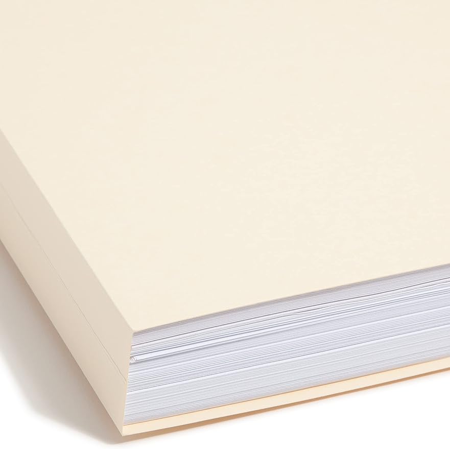 Smead Fastener File Folder, 2 Fasteners, Reinforced 1/3-Cut Tab, 1-1/2" Expansion, Letter Size, Manila, 50 per Box (14595)