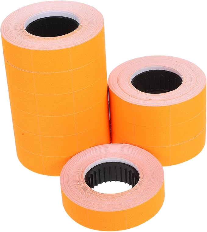 SHOWERORO 10rolls Compatible Price Tag Paper Supermarket Retail Store Office Warehouse Label Printer Paper