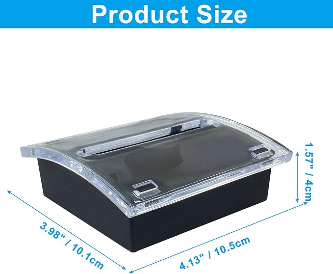 3 Pcs Pop Up Note Dispenser Sticky Notes Holder Black Base Clear Top Sticky Pad Holder for School Office Home Store/Desk Users