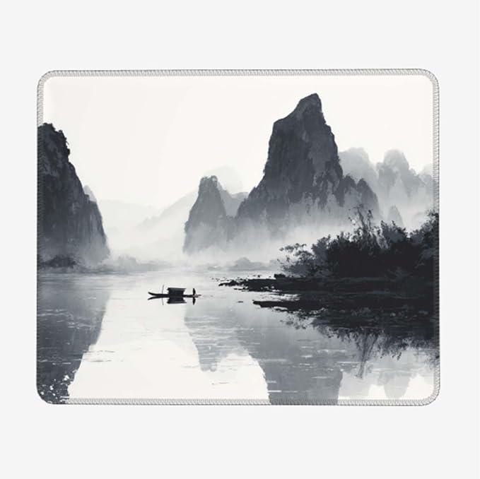 Voltique Mouse Pad Small Desk Mat, Landscape Computer Mousepad with Stitched Edges Non-Slip, Keyboard Mouse Pad for Desktop Office Desk Accessories