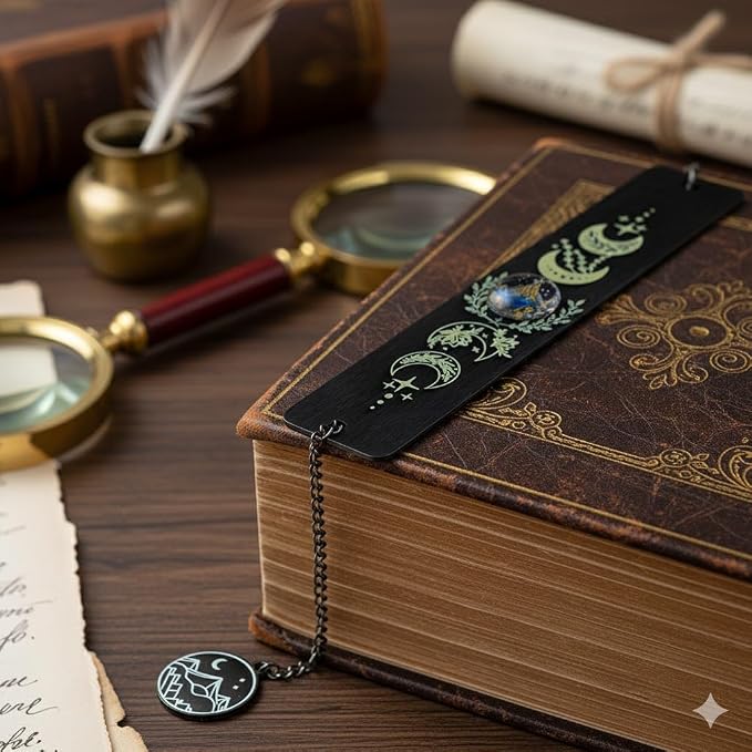 Acotar FAE Romance Metal Bookmark,The Night Court Feysand Fantasy Bookmarks,Reading Gift for Women Book Lovers and Fans of The Court of Thorns and Roses (Black)