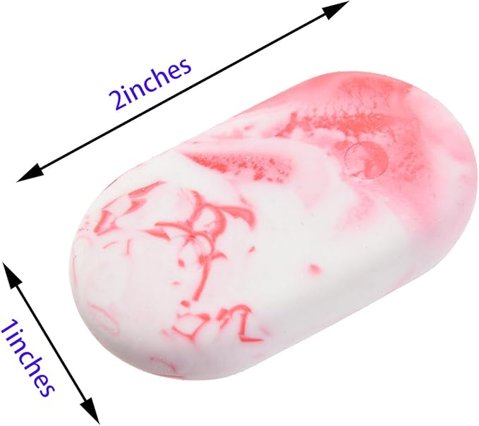 6PCS Cute Marble Erasers for Kids Bulk,Oval Fun for Classroom Back to School Party Gift (Marble Oval Erasers(6), Large)