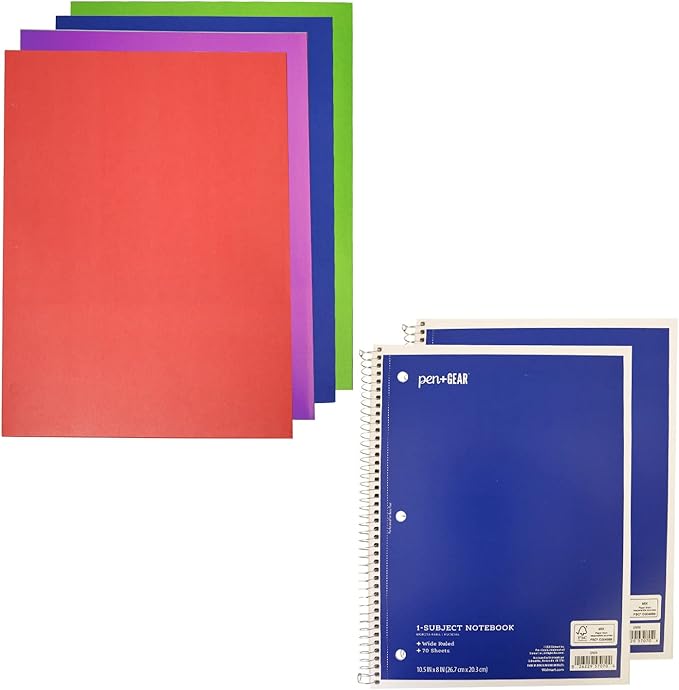 Moda West 52 Piece Bulk School Supplies Kits - Pens, Pencils, Crayons, and More - Value Pack of 12 Kits - Essential Box of School Supplies for Elementary, Middle, and High School Students
