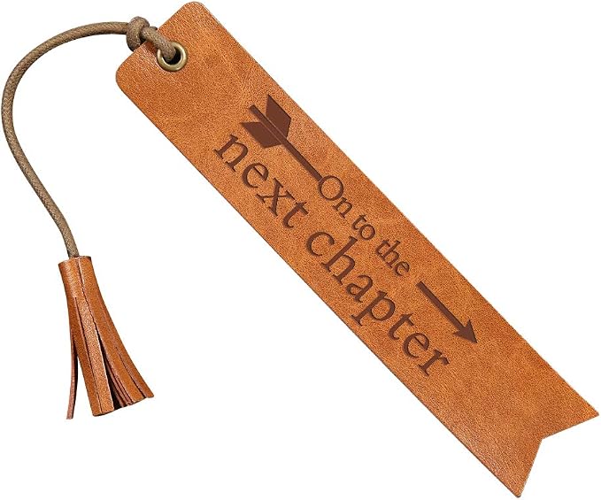 On to the Next Chapter Leather Bookmark Wedding Gift Wedding Favor Bookmark Wedding Reader (on to the Next Chapter)
