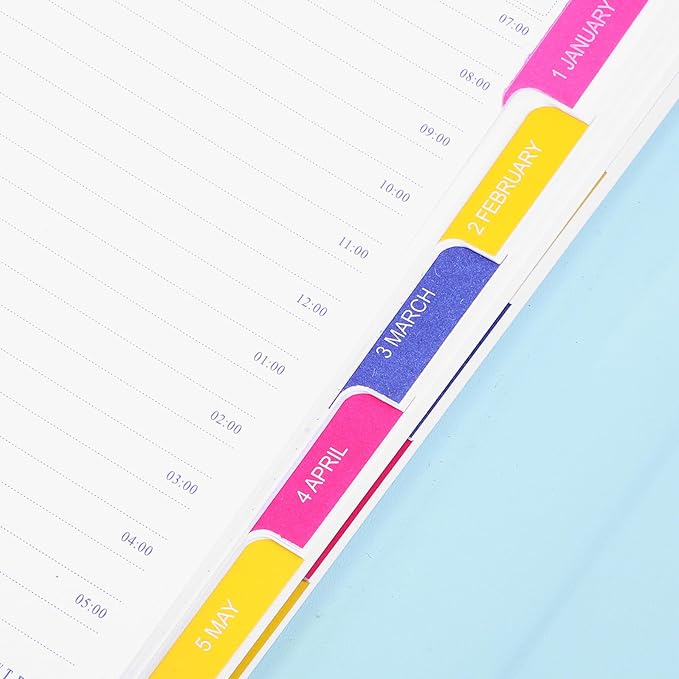 KALLORY 2026 Daily Weekly Monthly Planner Notebook with 365-day Schedule Calendar, Light Blue Undated Personal Organizer for Office, Students, and Travel Planning