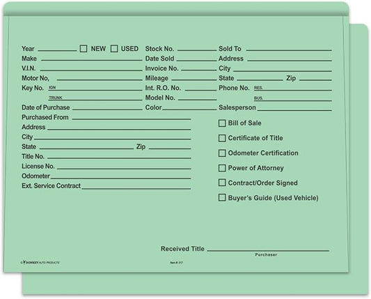 Printed Heavy Duty Deal Jackets – Green (100 Shrink Wrapped)