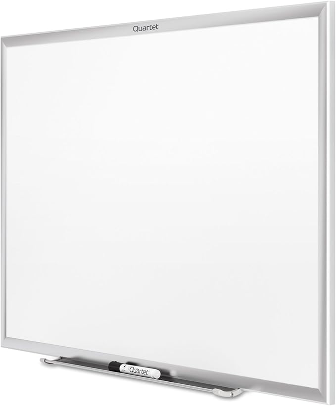 Quartet Dry Erase White Board 60"W x 36"H Magnetic Whiteboard, Nano-Clean, Silver Aluminum Frame (SM535)
