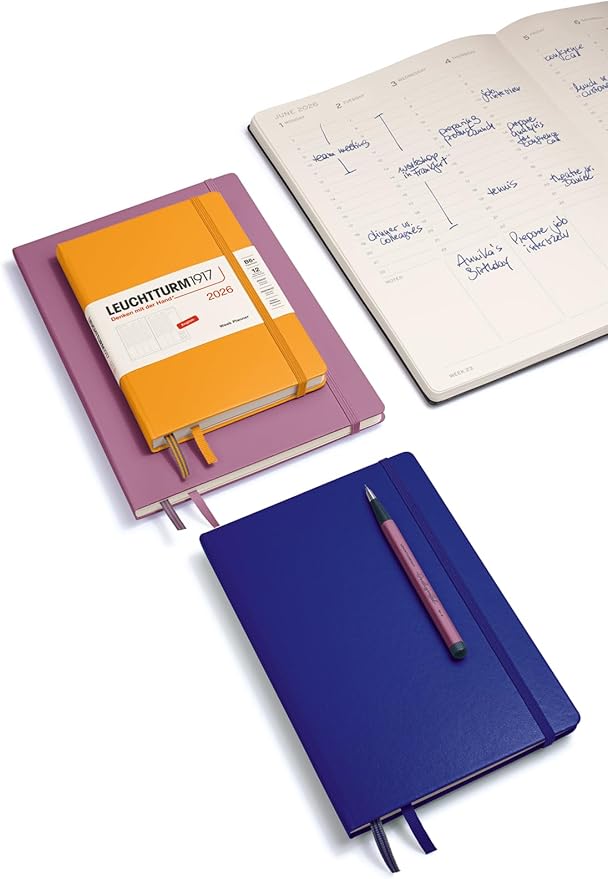LEUCHTTURM1917 - Week Planner 2026, Hardcover, Paperback (B6+), Forest Green (Jan 1 - Dec 31, 2026)
