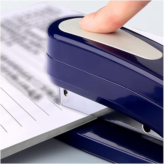 Desk Stapler Desktop Stapler Student Supplies Labor-Saving Multi-Function Gift Box of Staples Blue Suitable for Office Document Binding School Supplies (Color : Blue)
