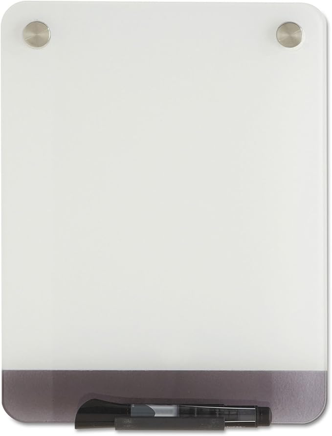 Iceberg 31110 Clarity Glass Personal Dry Erase Boards, Ultra-White Backing, 9 x 12