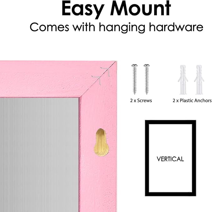 Dry Erase White Board Weekly Calendar Board, Magnetic Whiteboard for Wall,17.7“x23.6 Solid Wood Pink Framed Message Board, Planner Board for Office, Home, School（Weekly-BB-PK-4560）