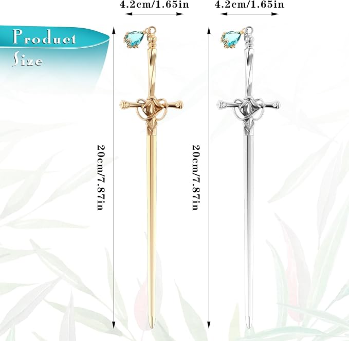 Jeffdad 2Pcs Sword Katana Bookmarks Vintage Silver Metal Pendant Bookmarks Unique Book Lovers Presents Valentine's Day Gifts Thanks Gift for Boyfriend