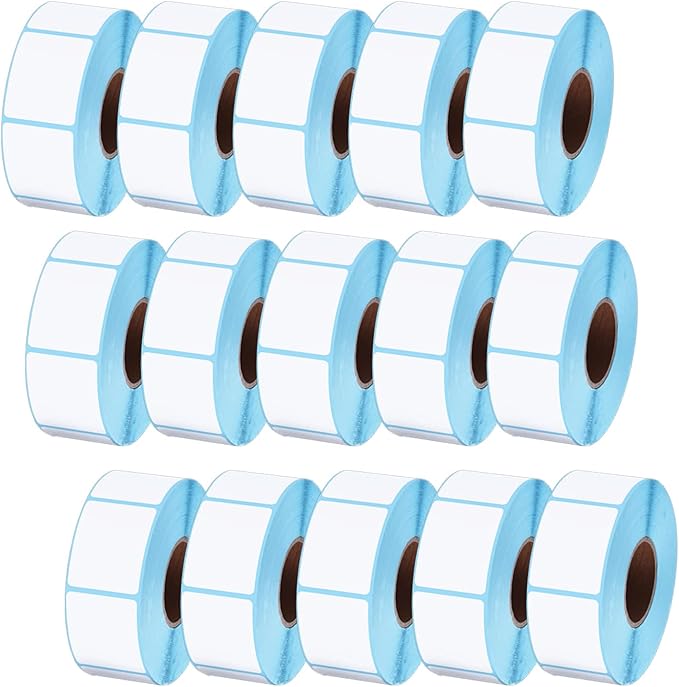 Self Adhesive Label Sticker Address Labels Blank Roll, Direct Thermal Label Stickers Suitable for Labelling Envelopes,30×37mm×800