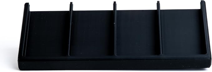 Remote Holder Organizer Pedestal Caddy compatible with Lutron Pico Remotes, Anti-Slip Feet, Holds 4 Remotes, Black, Indoor Use Only