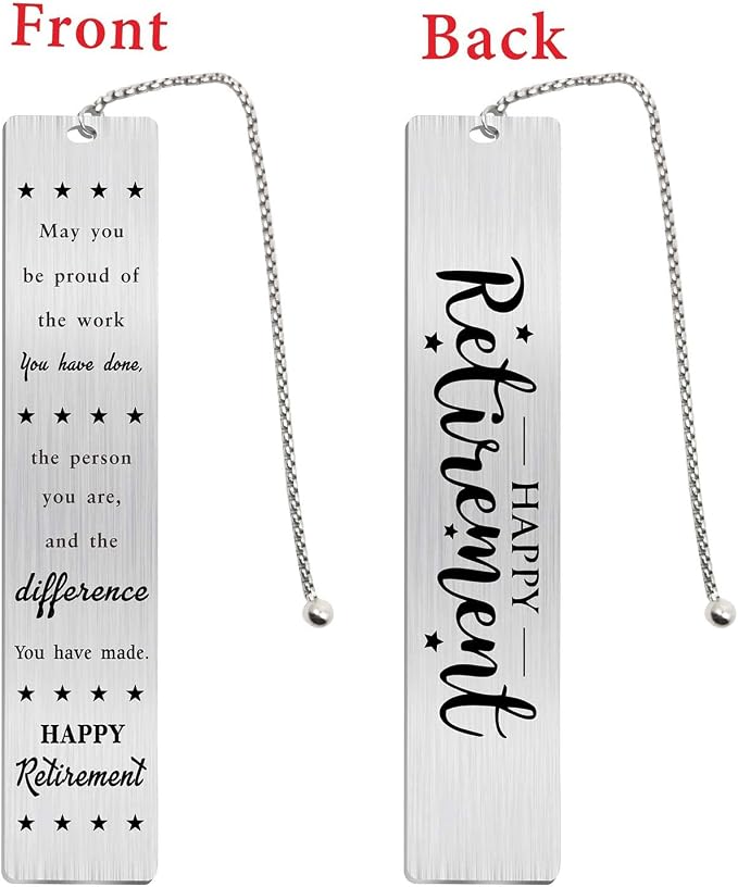 Jzxwan Retirement Gifts for Women Men 2025, Happy Retirement Bookmark for Coworker Librarian Teachers Nurses Mom Friends, Retired Gift