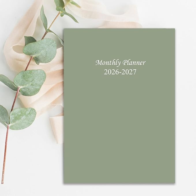 2026-2027 Monthly Planner - 15 Months Calendar from April 2026 - June 2027, Monthly Planner 2026-2027 Easy to Organize Your Daily Life, 7" x 10", Green
