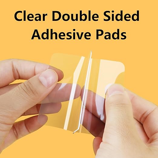 40PCS Heavy Duty Double Sided Adhesive Mounting Square Tape, Waterproof Strong Clear No Residue Removable Tape for Hanging, Wall Mounting, Home Decor & Shower