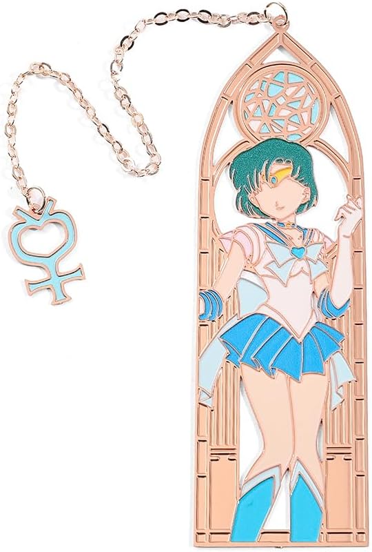 5 Style Anime Magical Girl Book Marks - Metal Bookmarks Gifts for Fans, Lovers, Students, Men, Women, Birthdays, Christmas, Valentine, School Supplies Book Accessory (Blue)