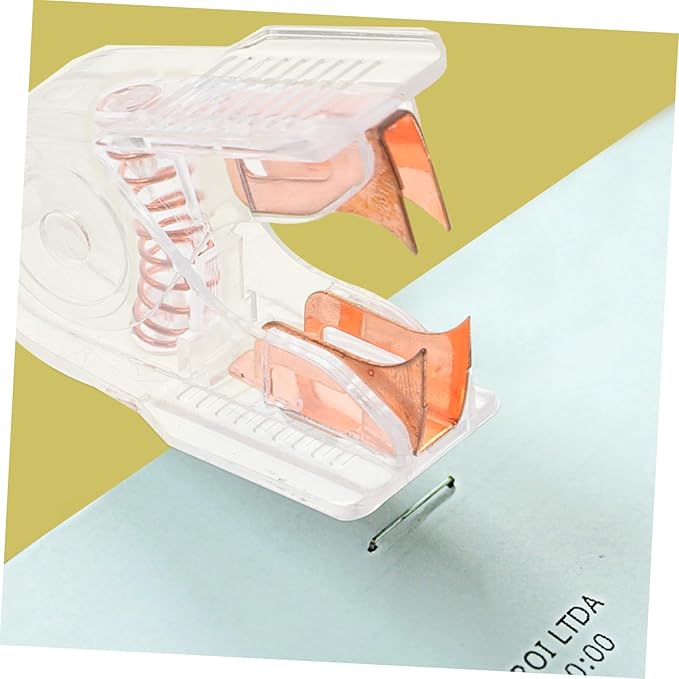 LALAFINA 4sets Office Supplies Staple Remover and Hole Puncher Multi-use Tools for Efficient Stapling and Punching Stylish Transparent Design for Use