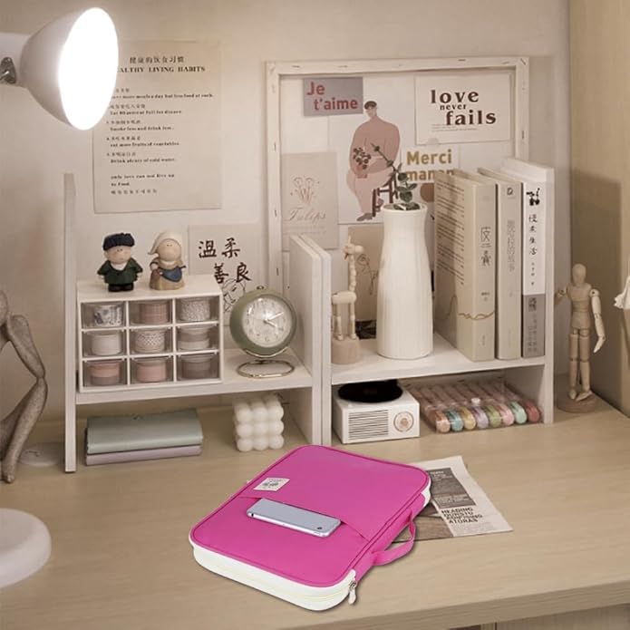 A4 Document Bag File Folder, Multifunctional A4 Document Bags Portfolio Organizer Waterproof Travel Pouch Zippered Case