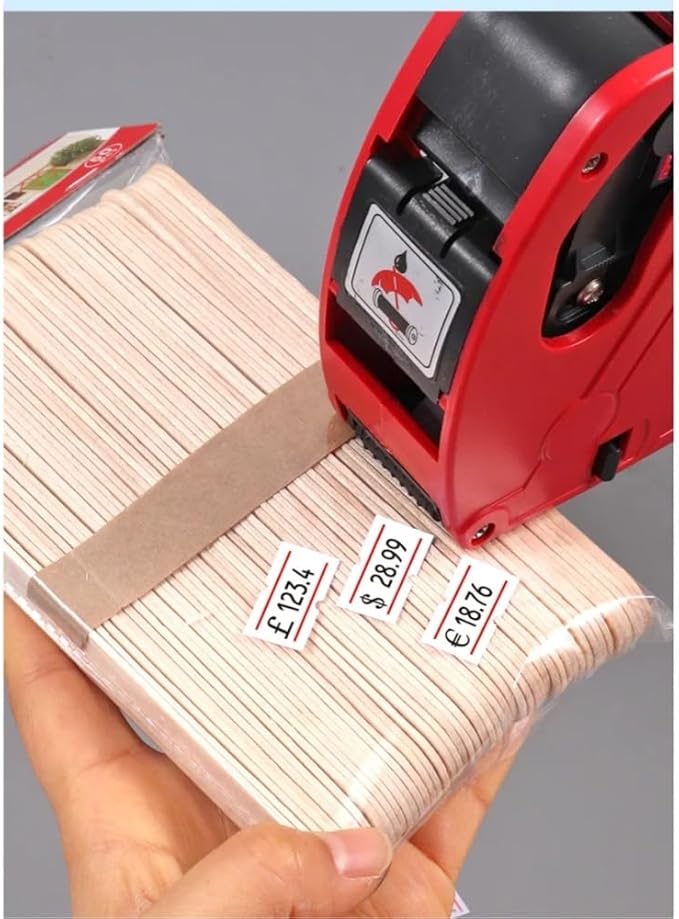 100 Rolls of White Price Labels 21x12mm (50000 Labels Total)