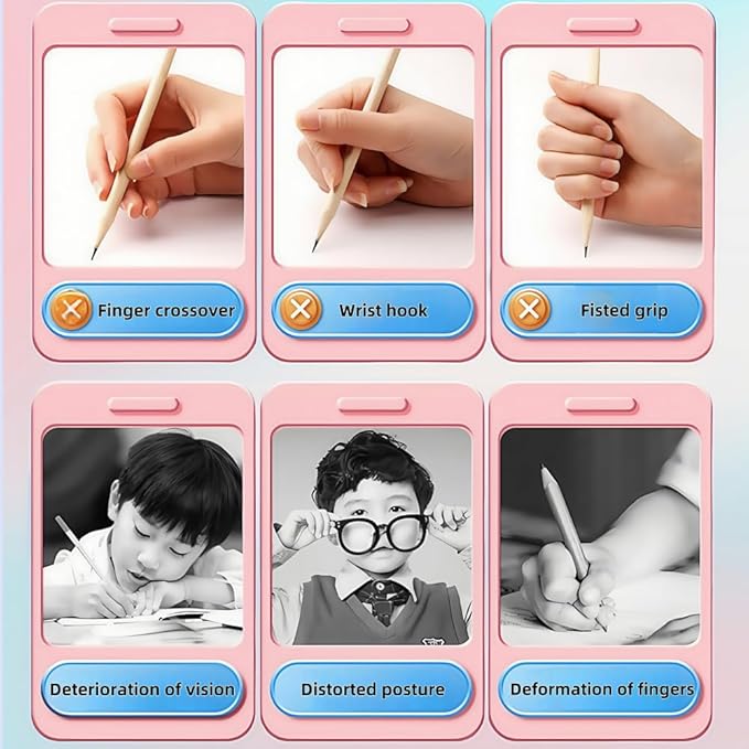 Handwriting thick mechanical pencils with grip: 2.0MM HB Pencil for kids with 14 leads (6 pack red)