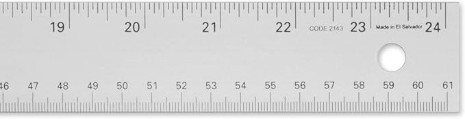 Alumicolor 24-inch Non Slip Standard Aluminum T-Square for Art Framing & Drafting, Silver