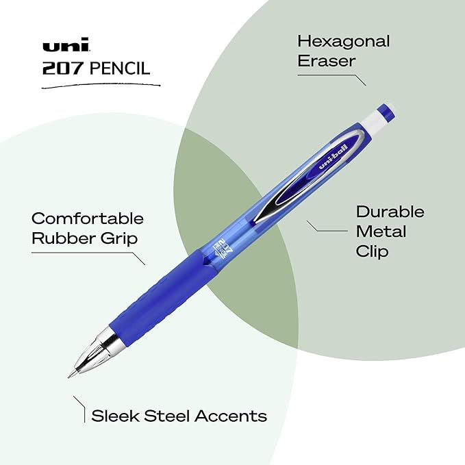 uniball 207 Mechanical Pencil Starter Kit, 0.7mm, HB #2, 2 Pack