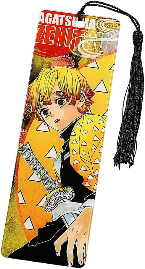 Anime Demon Kamado Acrylic Bookmark - Anime Tanjiron Zenitsu Giyuu Kyoujurou Figure Page Mark Reading Tool, Holiday Gifts for Reading Fans Book Lovers Bookworm (Style A)