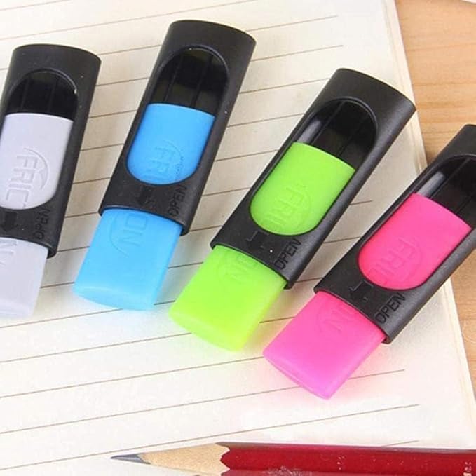 Random Multicolour Ink Rubber for Erasable Pen Stationery Office School Supply Gift Eraser Dedicated Pen for Gel Color Office and School Supplies