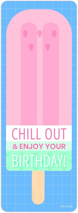 Creative Teaching Press Calm & Cool Happy Birthday Bookmarks, 2-1/2 x 7 in, Pack of 30