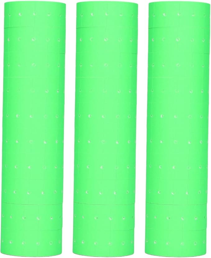 30 Rolls 15000 Price Gun Labels, Pricing Labels Single Row Price Gun Tag for Mx-5500 M5500 Fluorescent Green Price Marker Stickers