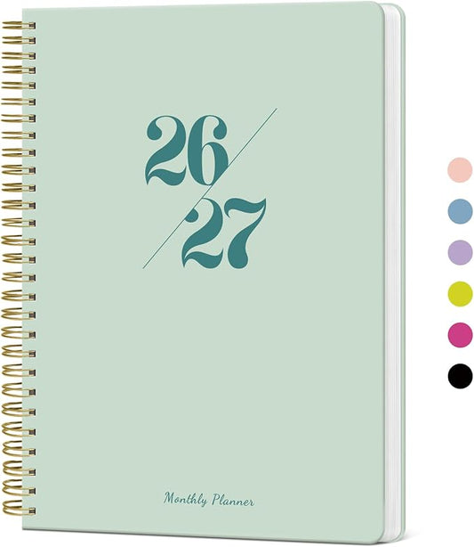 Monthly Planner 2026-2027, 18 Months Calendar Planner 2026-2027, Runs from July 2026 - December 2027, 7" x 10", Perfect for School Office Home Planning - Mint
