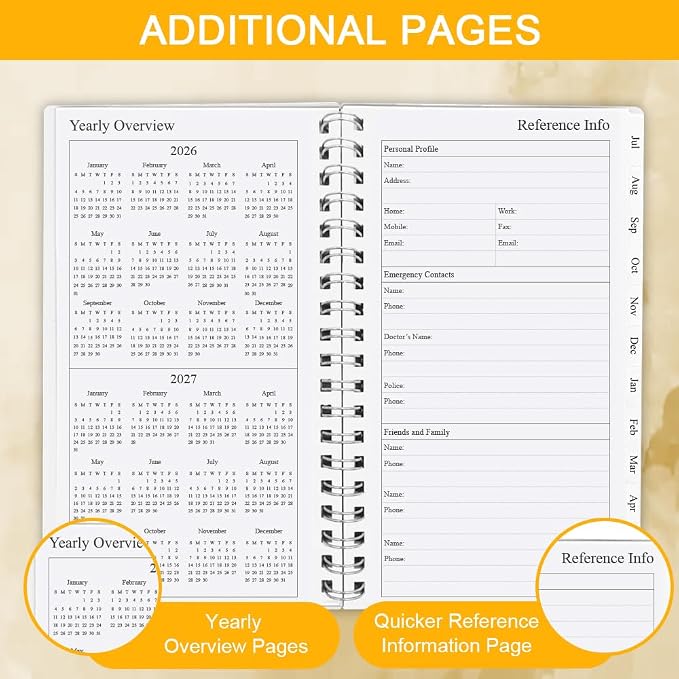 2026-2027 Pocket Planner/Calendar - July 2026 - June 2027, A6 Weekly & Monthly Organizer to Track Goals, Easy to Organize Your Daily Life, 3.75" x 6.75", Leaf
