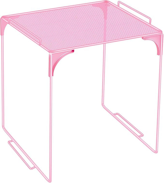 Locker Organizer Shelf Pink Stackable Extra Locker Shelf Storage Cabinet Accessories for Back to School Office Gym Home Supplies