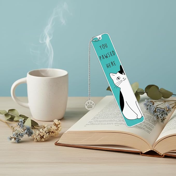 Cat Gifts for Women, Cute Cat Bookmarks for Bookish Girls, Father's Day Cats Dad Gift, Birthday Graduation Gift for Cats Mom, Cats Themed Gift for Woman Men Boys, Reading Accessories for Book Lovers