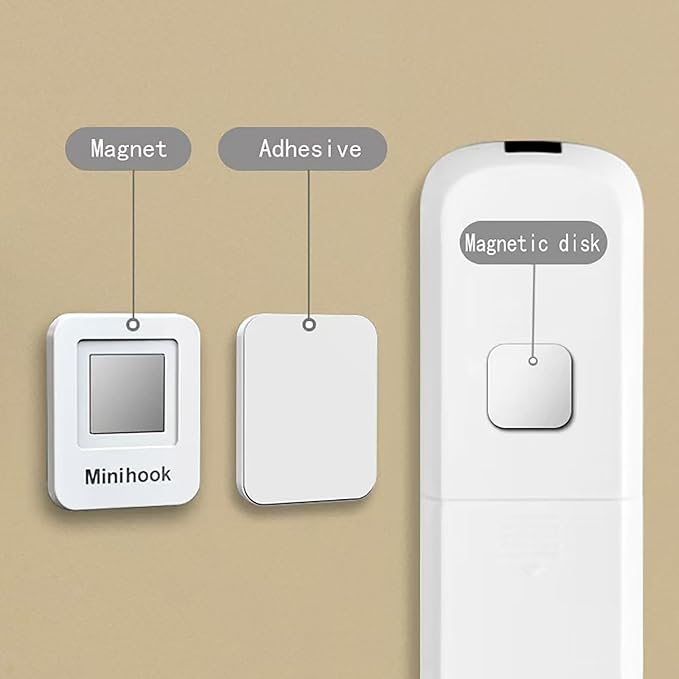 3Pcs Magnetic Remote Control Holder Wall Mount,Magnetic Remote Holder,Upgraded Organizers Storage,Convenient and Stylish TV Remote Organizer for Home Office School Supply Storage (White)