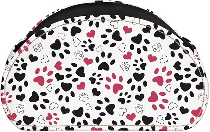 Forchrinse Cute Dog Paw print Remote Control Holders Organizer with 5 Compartments,Non Slip Leather Remote Caddy Desk Table Organizer Storage for Media Player,Pen,Brush