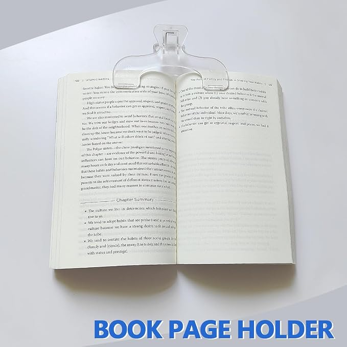 Transparent Book Clip - Book Page Holder Bookmark, Reading Accessories Convenient for Reading Teaching and Fixing Manuscripts, Suitable for Teacher Clerk