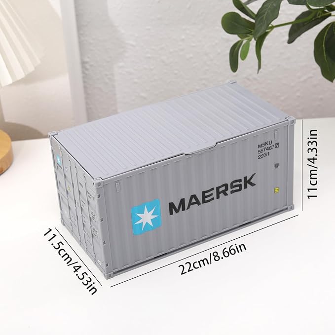 Desk Organizer Office Supplies Multi-function Shipping Container Storage Box Pen/Pencil,Business Name Cards Remote Control Holder Gray, Pen and Pencil Shipping Container Style Holders (Slate Gray)